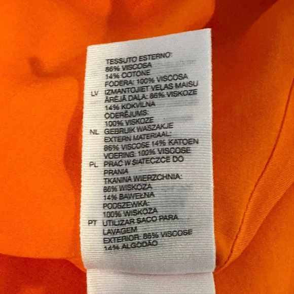 New & OTHER STORIES Orange Sleeveless Cross Front Halter Tie Midi Dress Size 12 - Picture 10 of 13